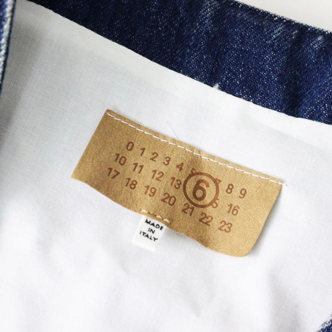 MM6 デニム Vネック ロングサロペット