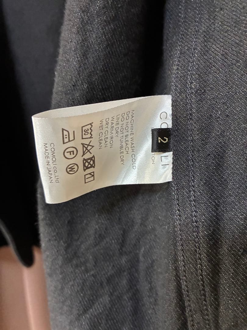 【22SS】 comoliデニムワークジャケット　BLACK