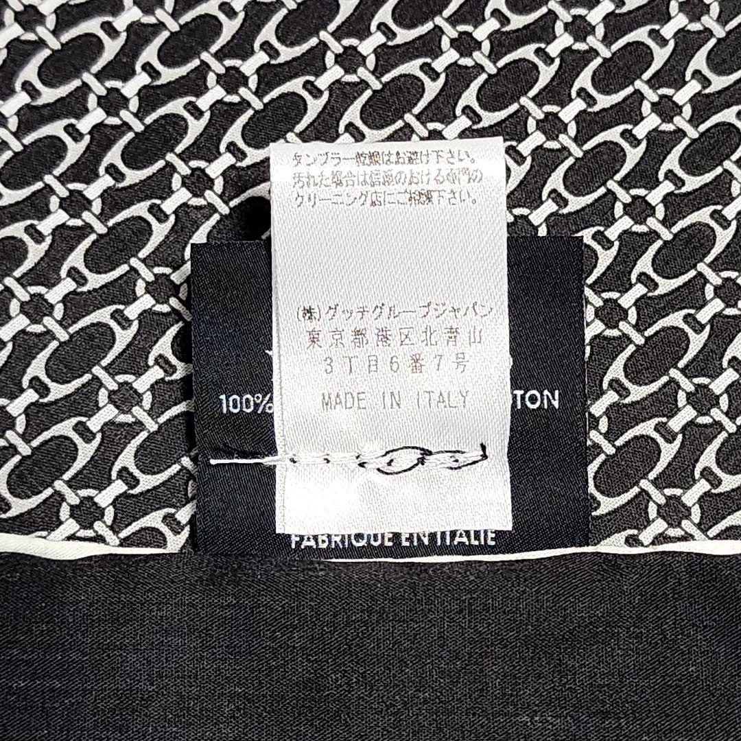 極美品 ★GUCCI★ ハンカチ メンズ チェーン 綿100％ ブラウン