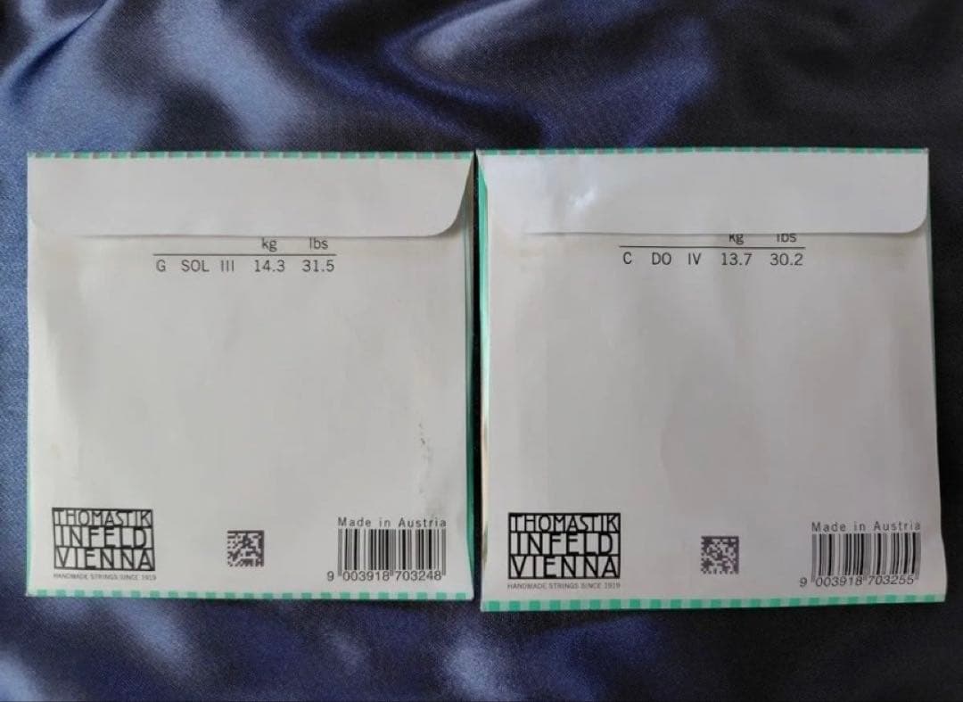 チェロ弦 VERSUM G線C線セット 未使用に近いUSED ヴァーサム