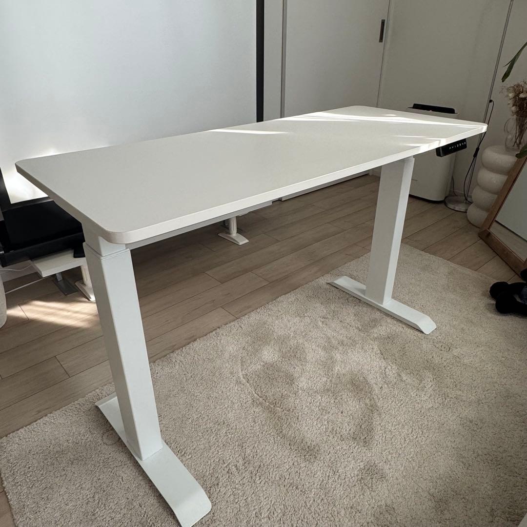 【お値下げ可】山善YAMAZEN電動昇降デスク ELD-S1250 白 ホワイト