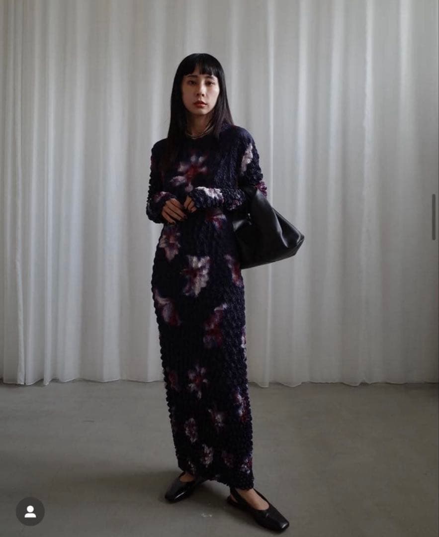 【AMERI】NEON FLOWER I LINE DRESS