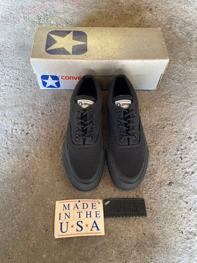 スキッドグリップ　コンバース　USA製　ビンテージ　オールスター　銀箱 80s