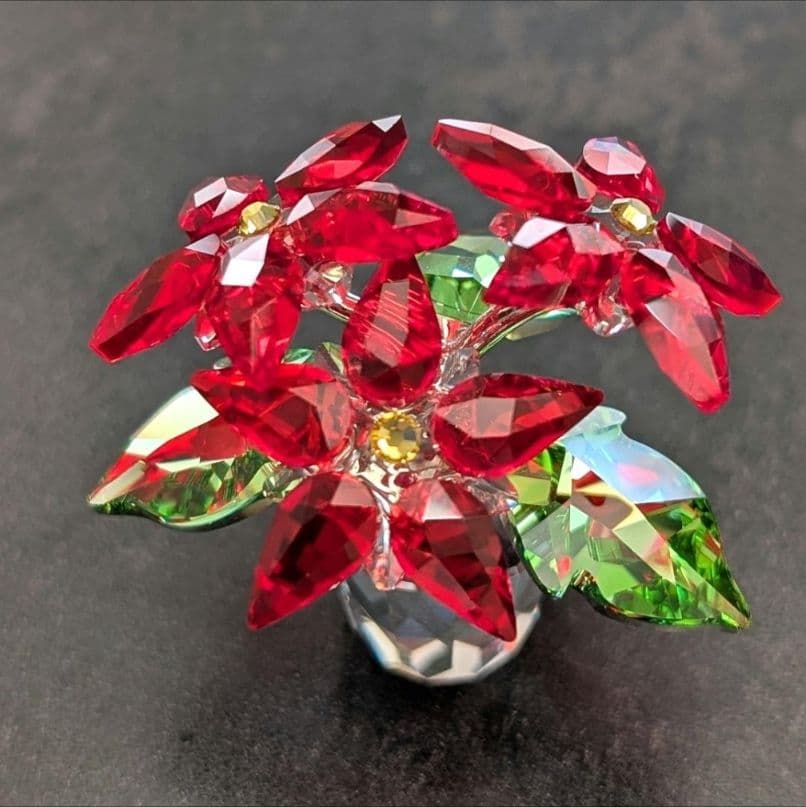 【レッド】SWAROVSKI スワロフスキー ポインセチア　箱付