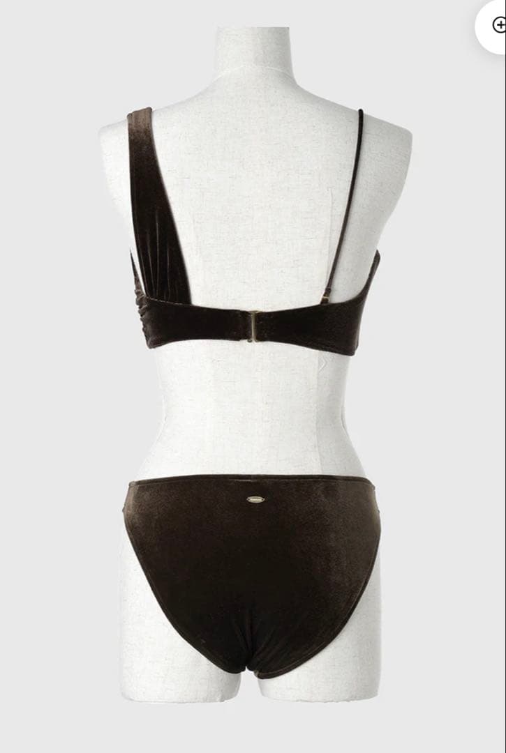 anuans / ワンショルダーセパレートスイムウェア ブラウン