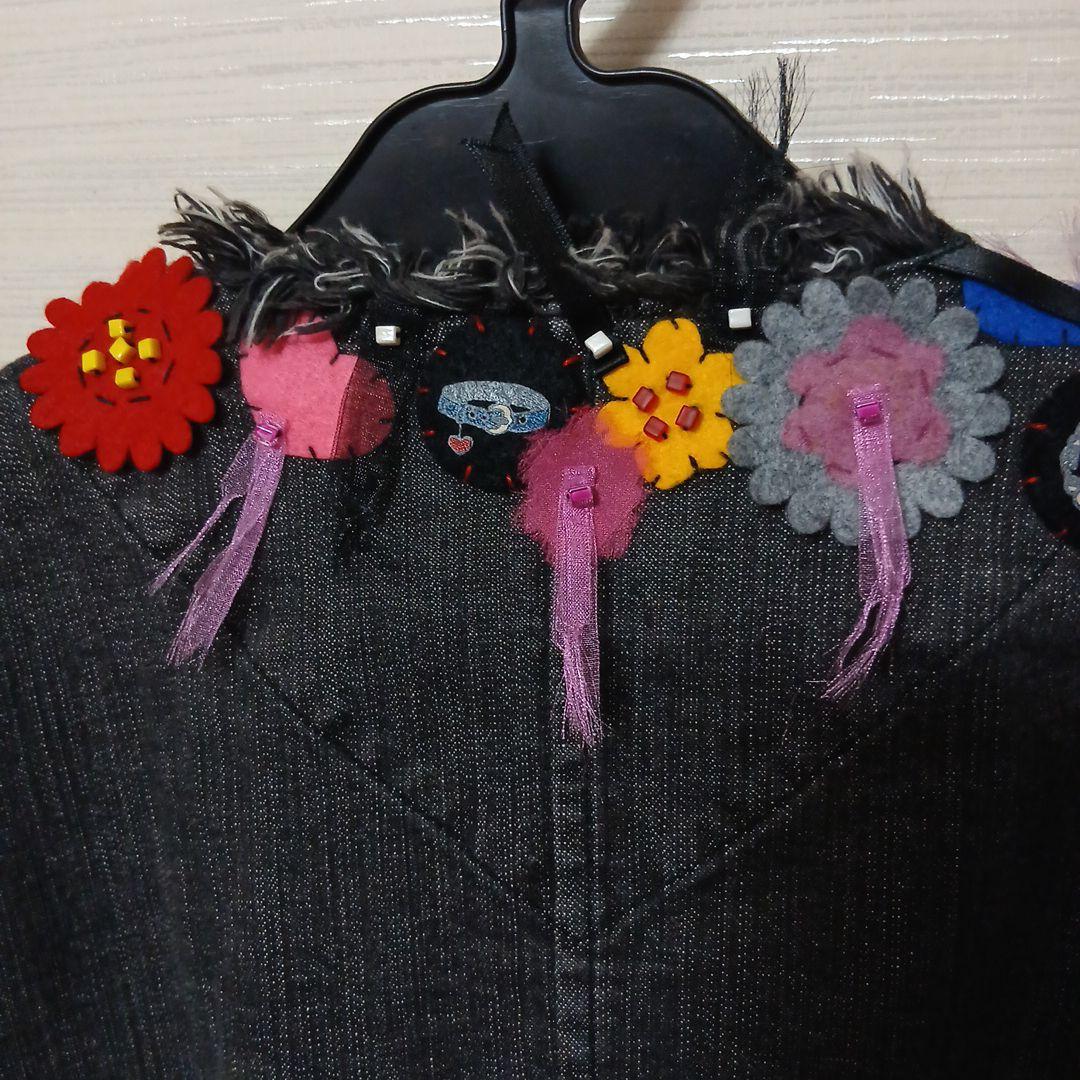 アルベロベロ　デニムカラフルモチーフジャケット