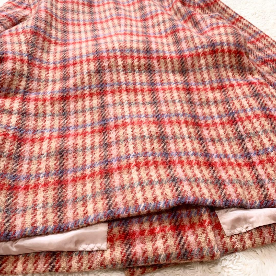 美品＊ピンクハウス　秋冬　チェック　テーラード　ジャケット　L相当