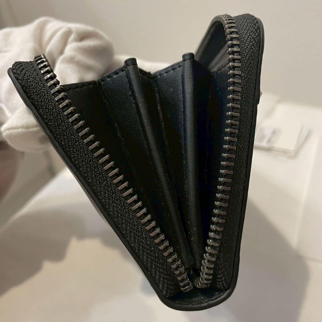 COACH/コーチ/長財布/ラウンドファスナー/レザー/ブラック/未使用/タグ付