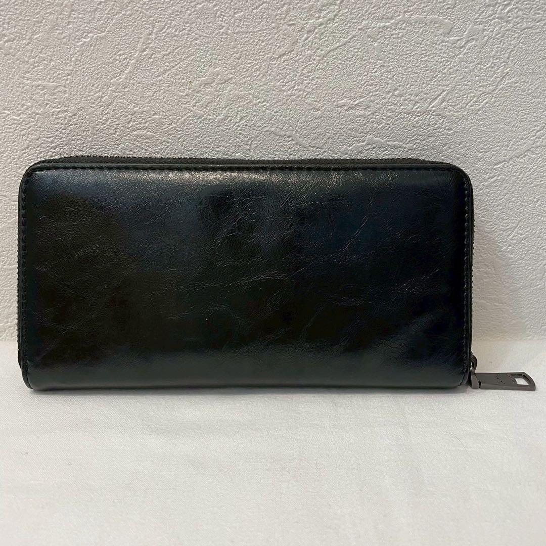 COACH/コーチ/長財布/ラウンドファスナー/レザー/ブラック/未使用/タグ付