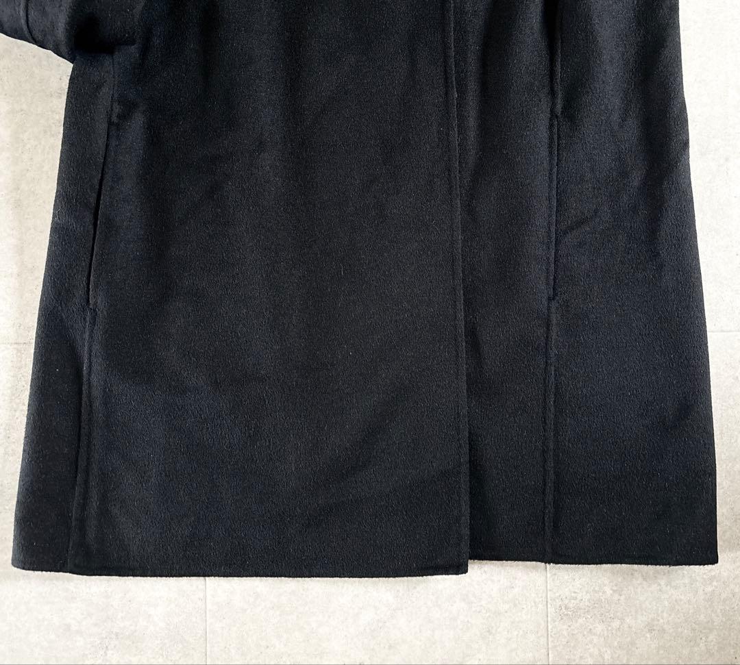 極美品✨️23区 フーデッド ウール リバーコート ブラック 46 大きいサイズ