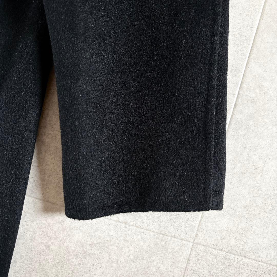 極美品✨️23区 フーデッド ウール リバーコート ブラック 46 大きいサイズ