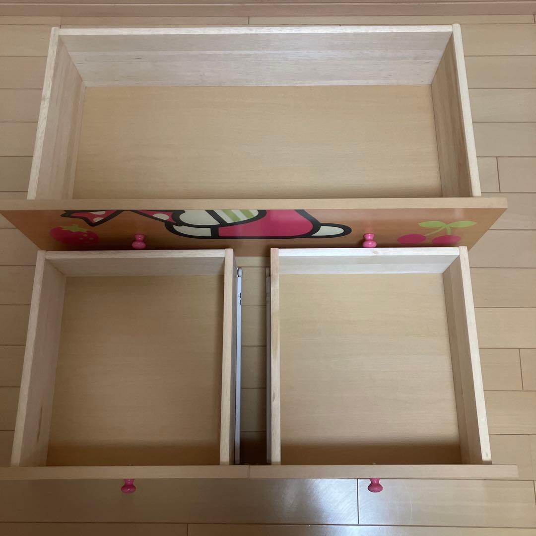 【超レア】ハローキティ 木製 4段チェスト