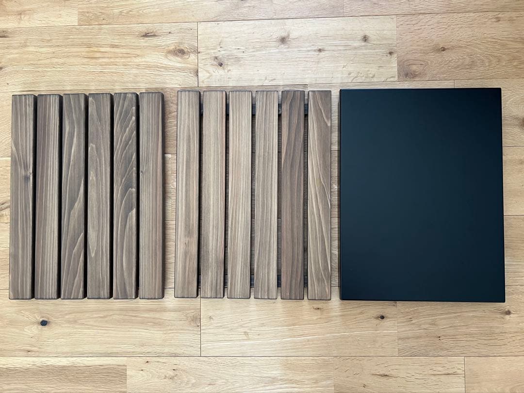 アイアン工房　アイアンテーブル+ブラックマルチプレート　　収納バッグ付き