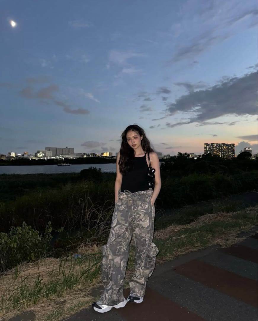 openyy カモフラ　カーゴパンツ