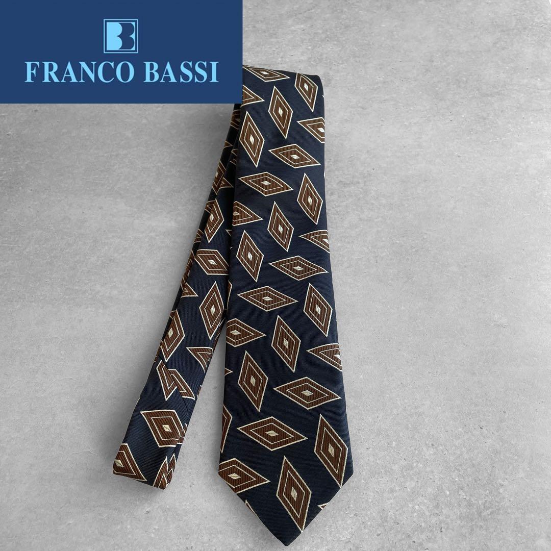 最終価格25年新作FRANCOBASSI フランコバッシ　幾何学柄新品ネクタイ