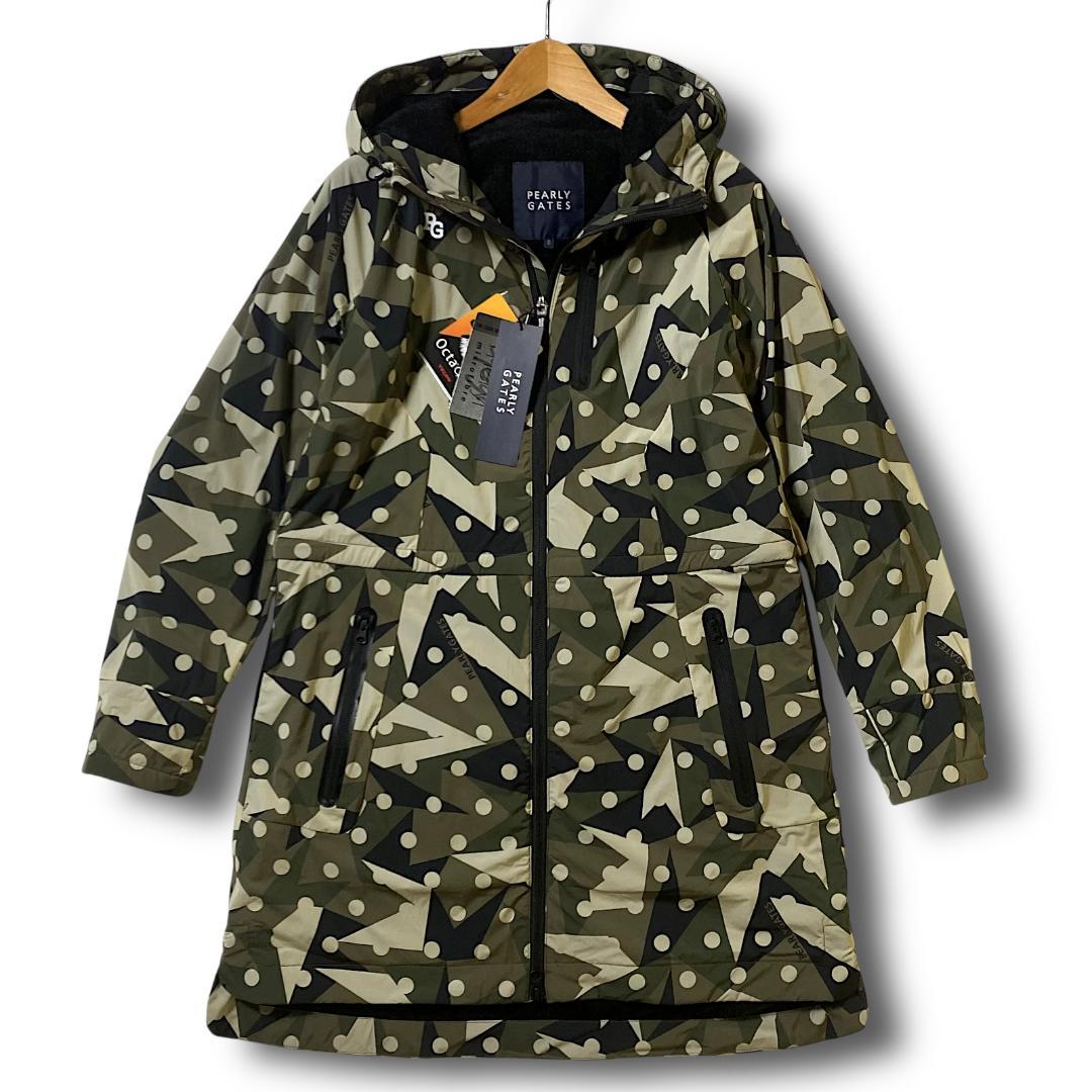 0 パーリーゲイツ 定価5.9万 ビッグロゴ ロングジャケット カモドット