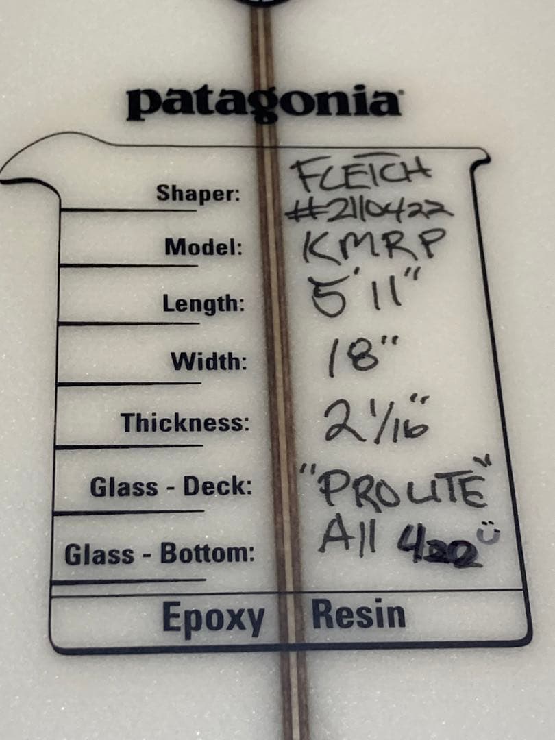 patagonia KMRP 5'11\" EPS フレッチャー　パタゴニア