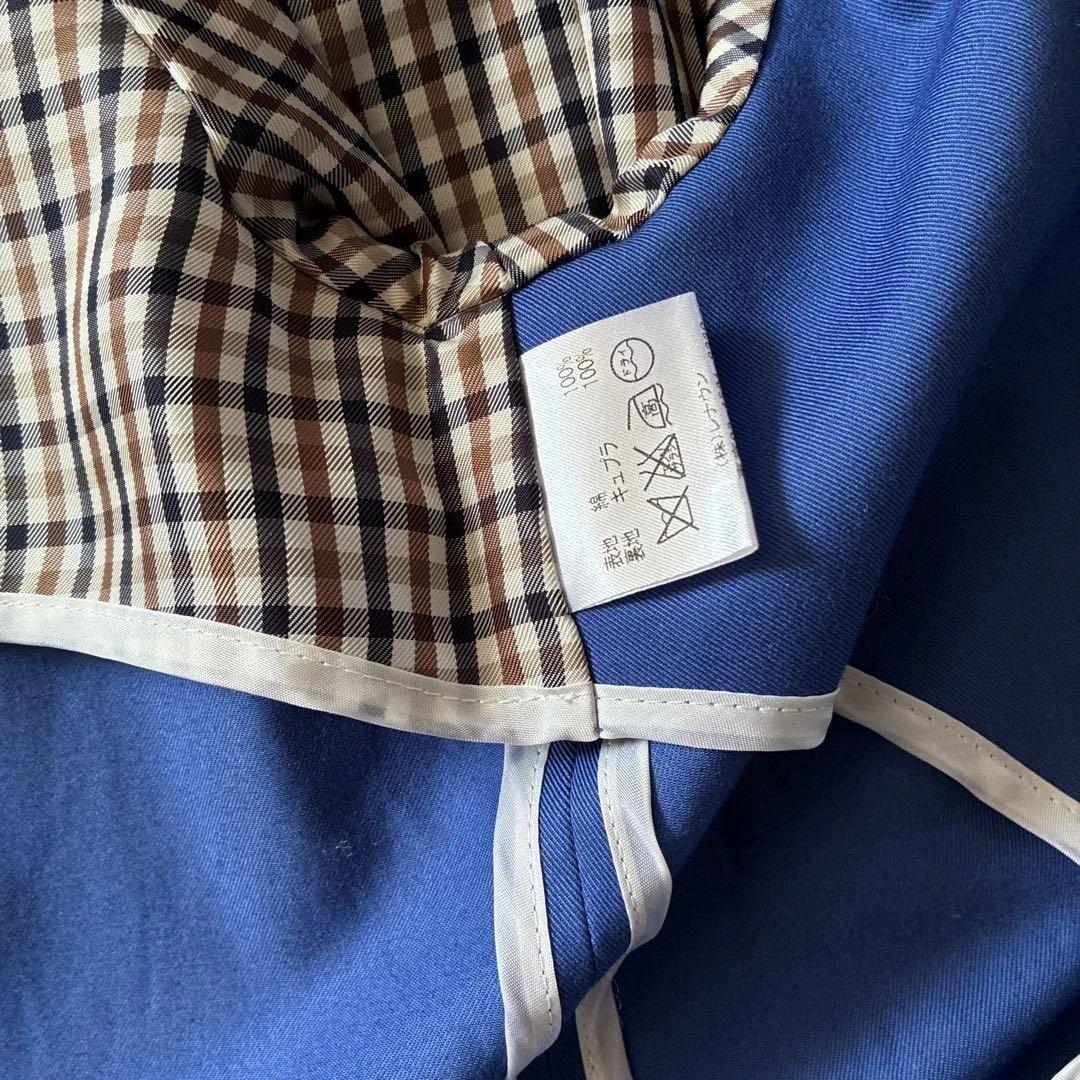 Aquascutum ブルー トレンチコート