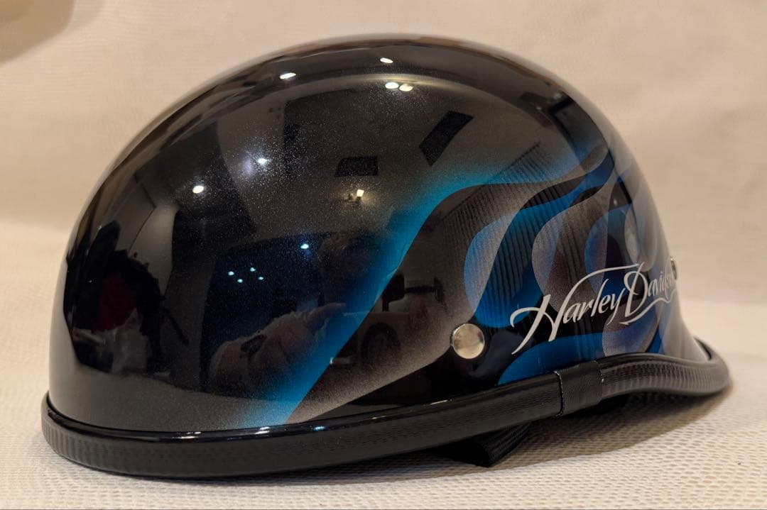 ロングダックテールヘルメット　カスタム　ダブルフレイムス　PSCSG　ハーレー2