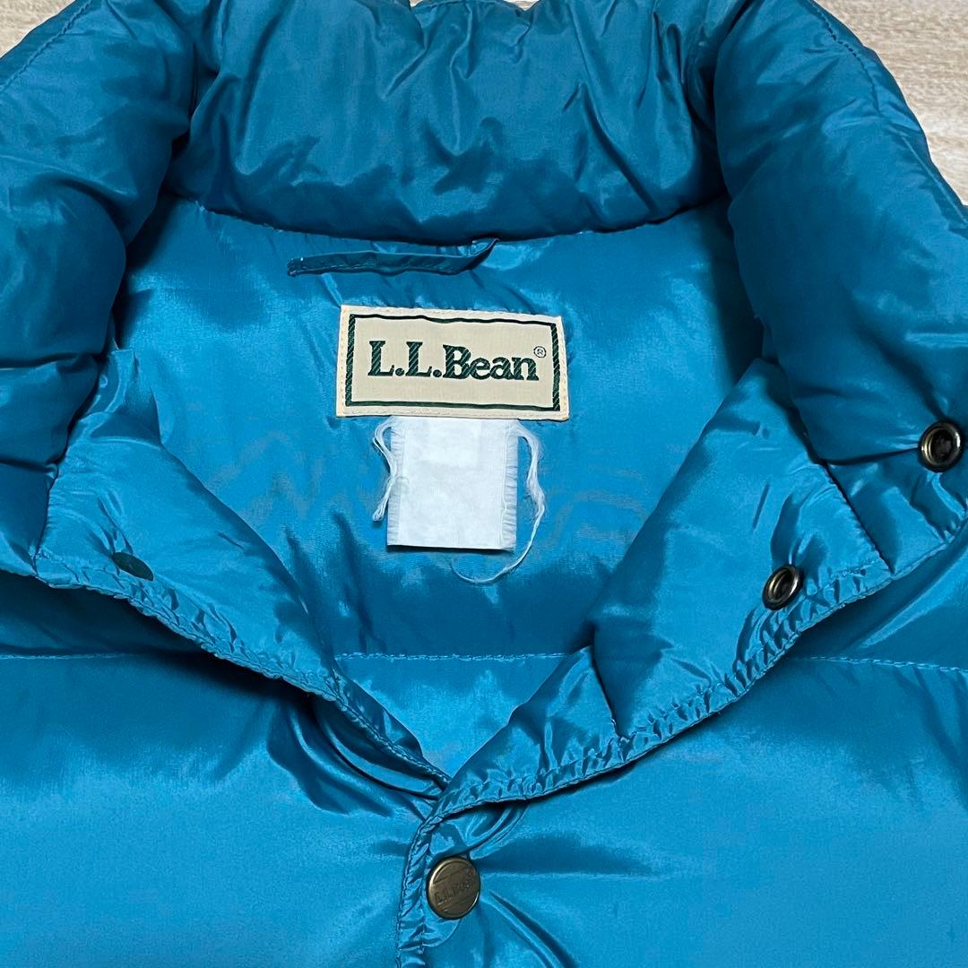 80s 90s L.L.Bean ダウン ベスト 水色 レアカラー メンズ