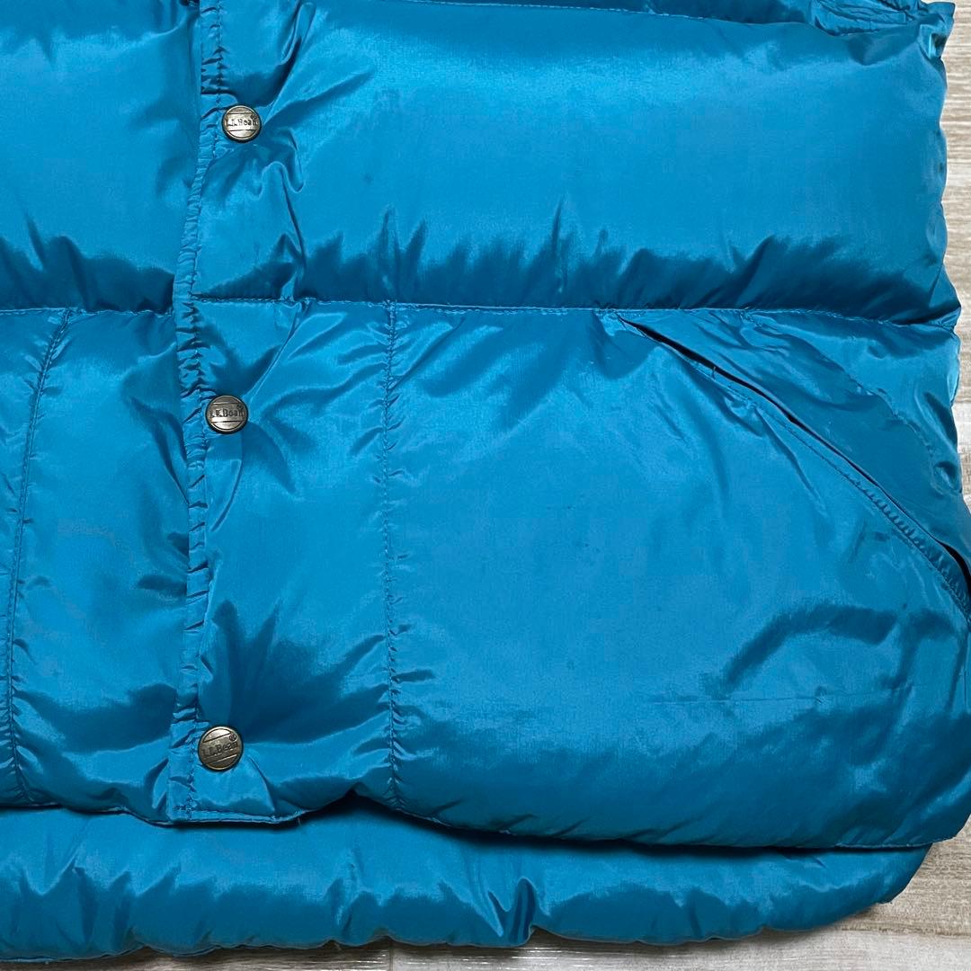 80s 90s L.L.Bean ダウン ベスト 水色 レアカラー メンズ