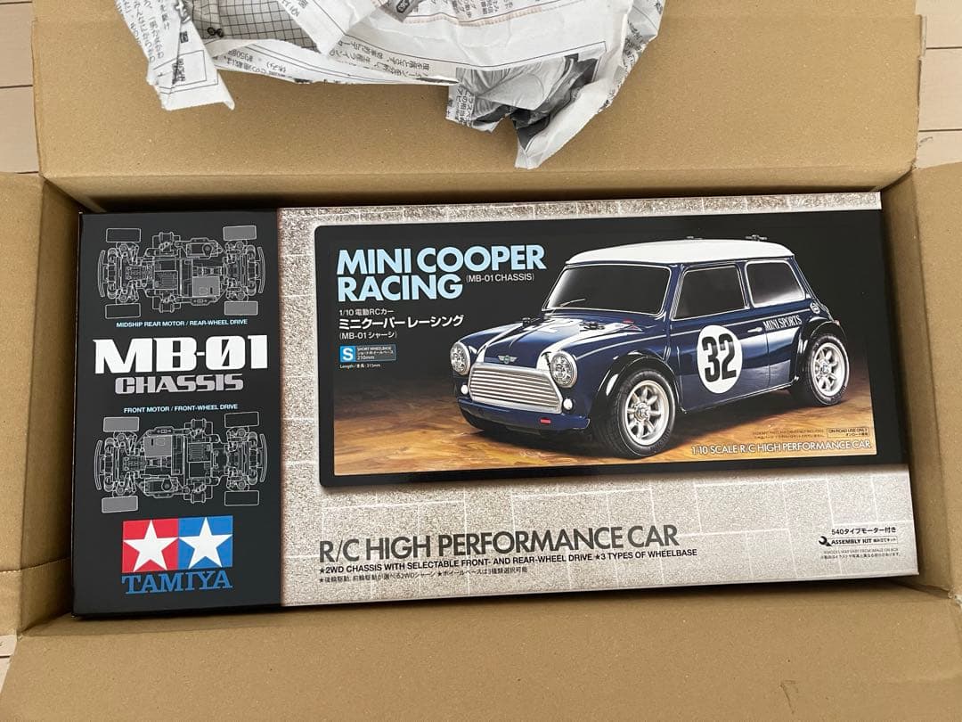 【新品・未使用】タミヤ 1/10 RC ミニクーパーレーシング(MB-01)