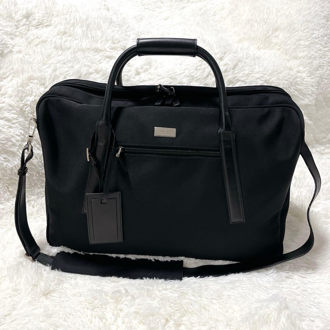 極美品✨GUCCI グッチ　ビジネスバッグ　黒　ボストンバッグ　ショルダーバッグ