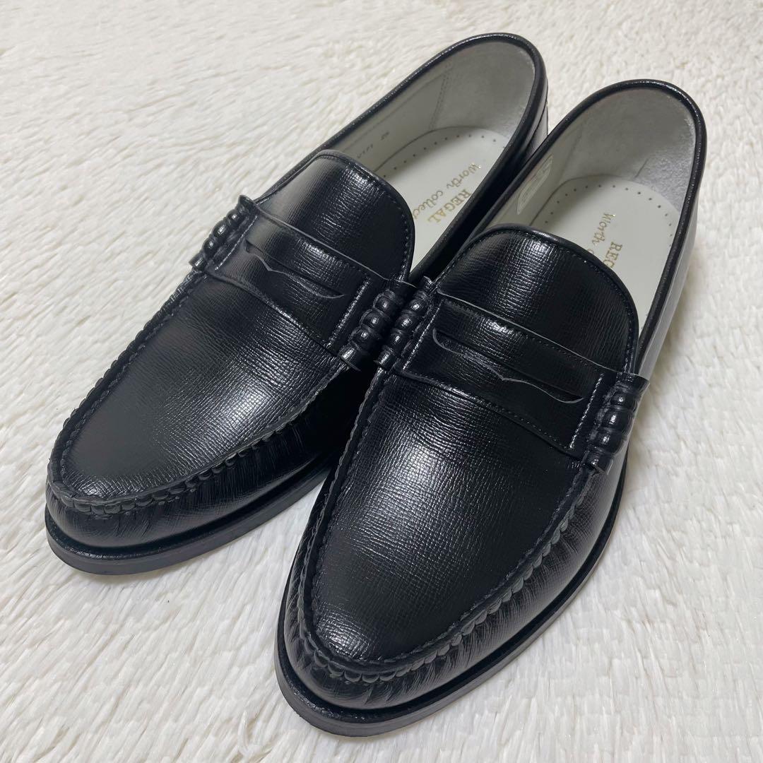 極美品✨リーガル　ローファー　本革　黒　25cm オンオフ兼用　シボ革