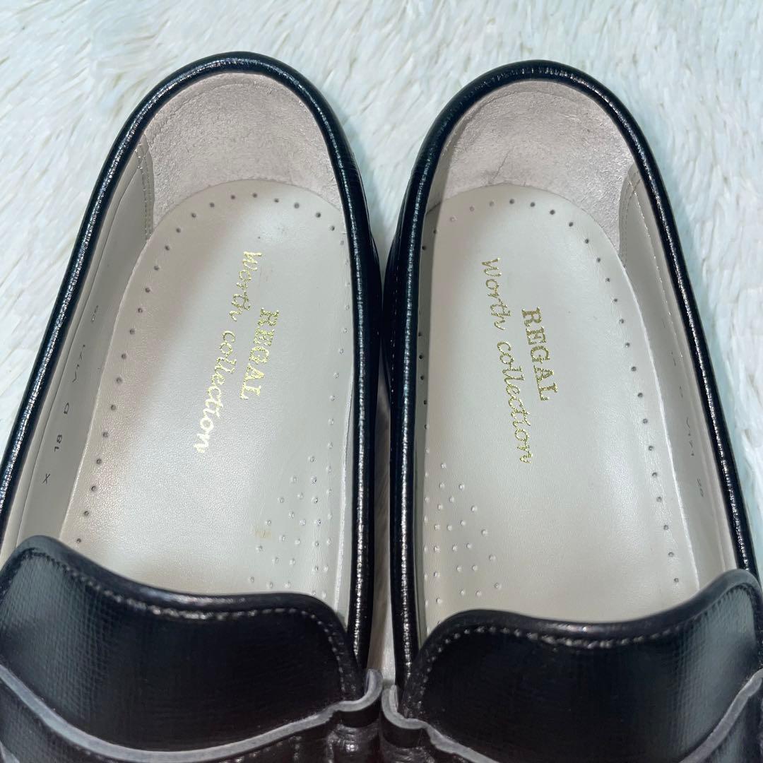 極美品✨リーガル　ローファー　本革　黒　25cm オンオフ兼用　シボ革