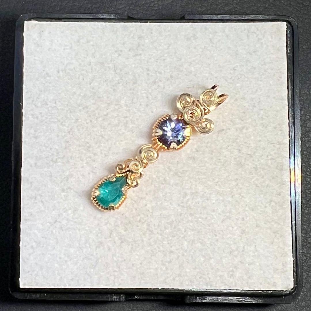 【forあやぽの作業台様】ゾイサイト＆グランディディエライト　ペンダントトップ