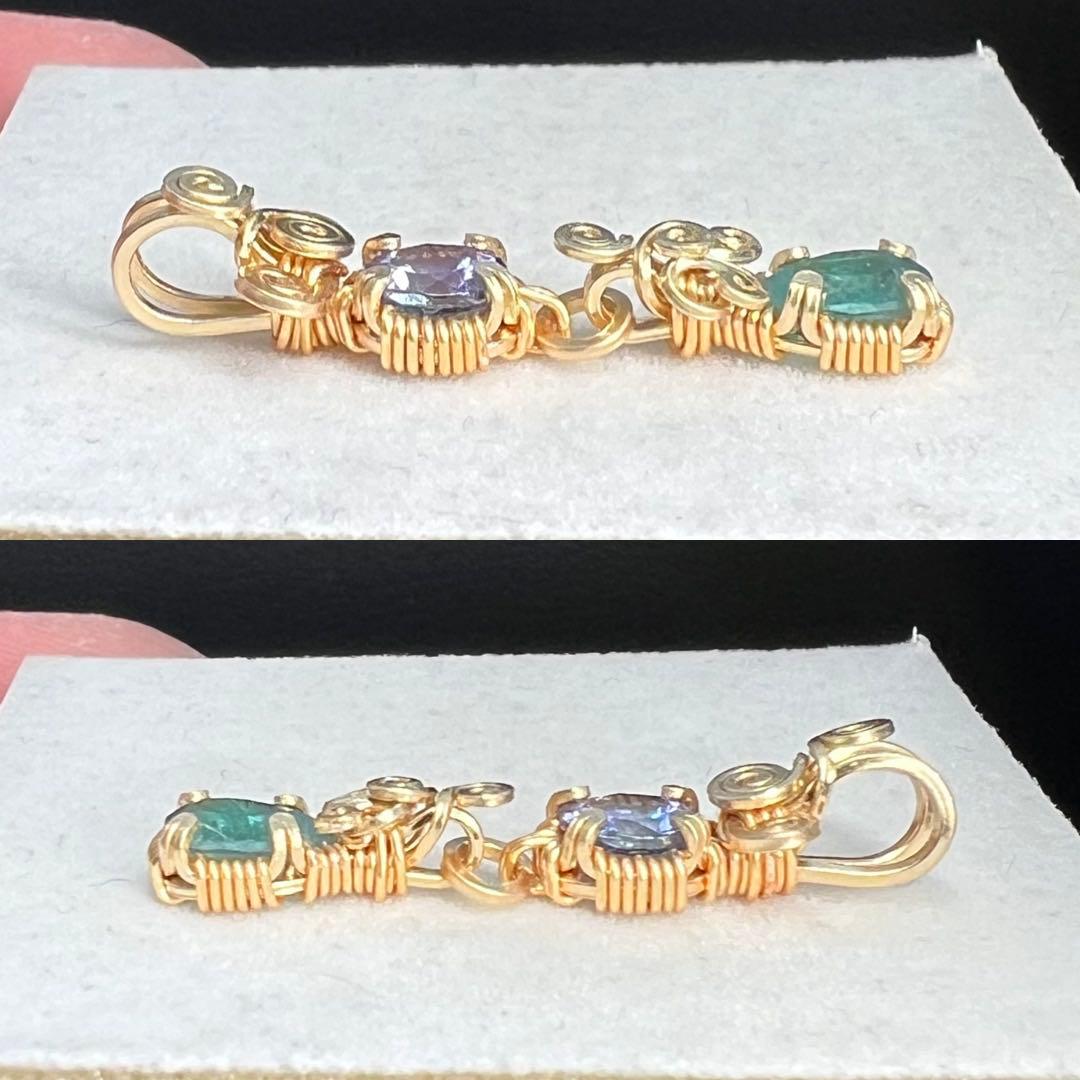 【forあやぽの作業台様】ゾイサイト＆グランディディエライト　ペンダントトップ