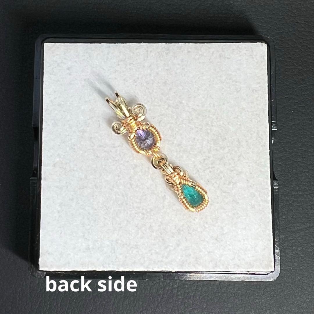 【forあやぽの作業台様】ゾイサイト＆グランディディエライト　ペンダントトップ