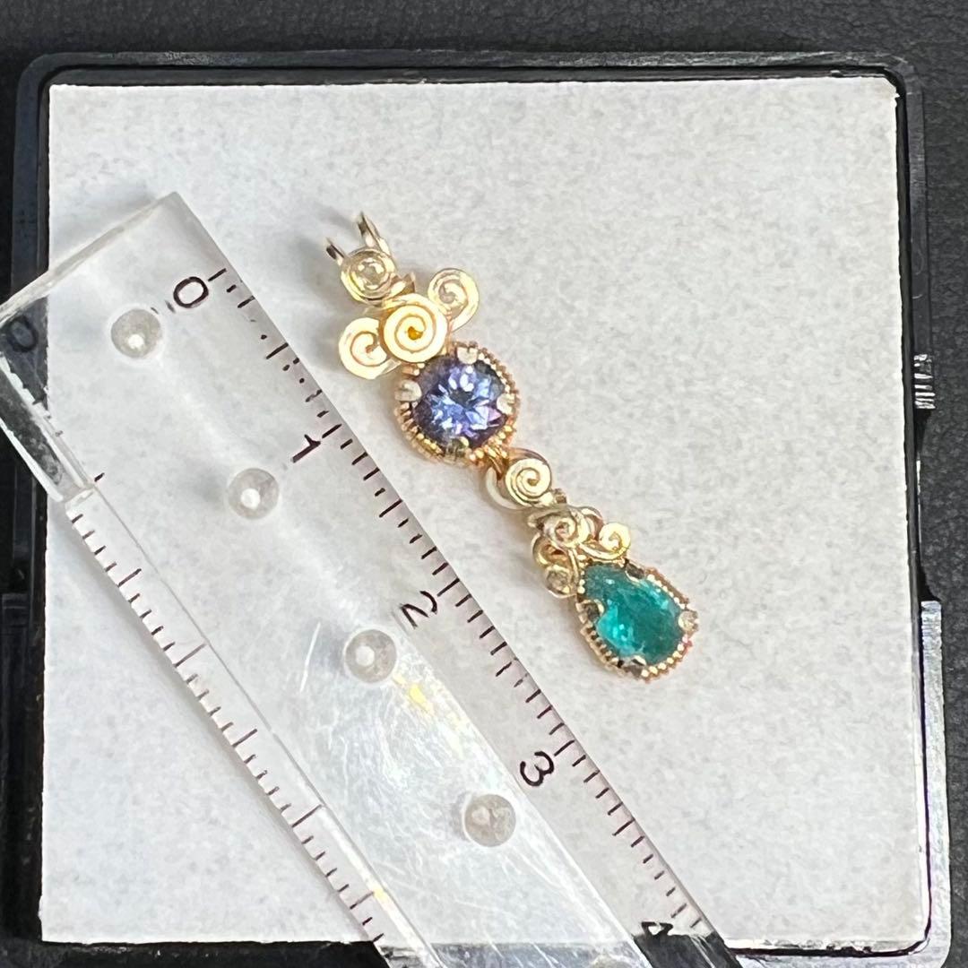 【forあやぽの作業台様】ゾイサイト＆グランディディエライト　ペンダントトップ