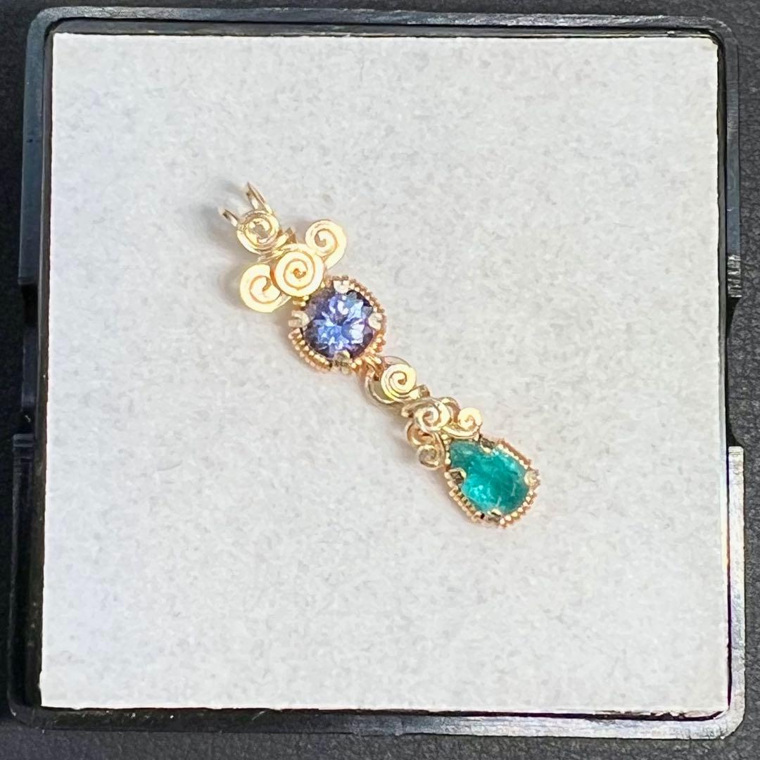 【forあやぽの作業台様】ゾイサイト＆グランディディエライト　ペンダントトップ