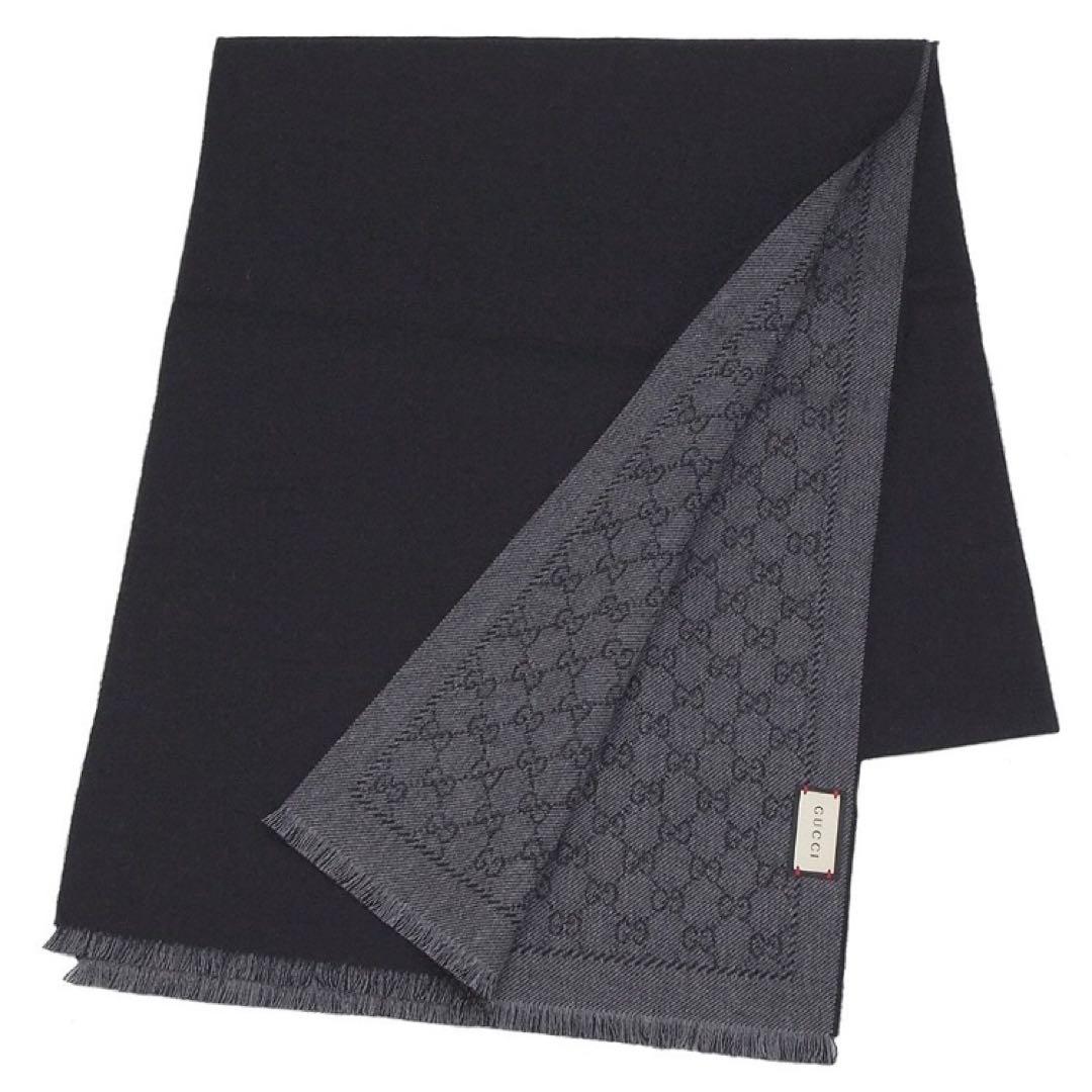 新品正規✨GUCCIマフラー✨グッチマフラー❗️箱紙袋セット　グッチ　メンズ