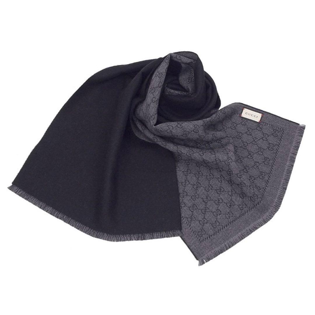 新品正規✨GUCCIマフラー✨グッチマフラー❗️箱紙袋セット　グッチ　メンズ