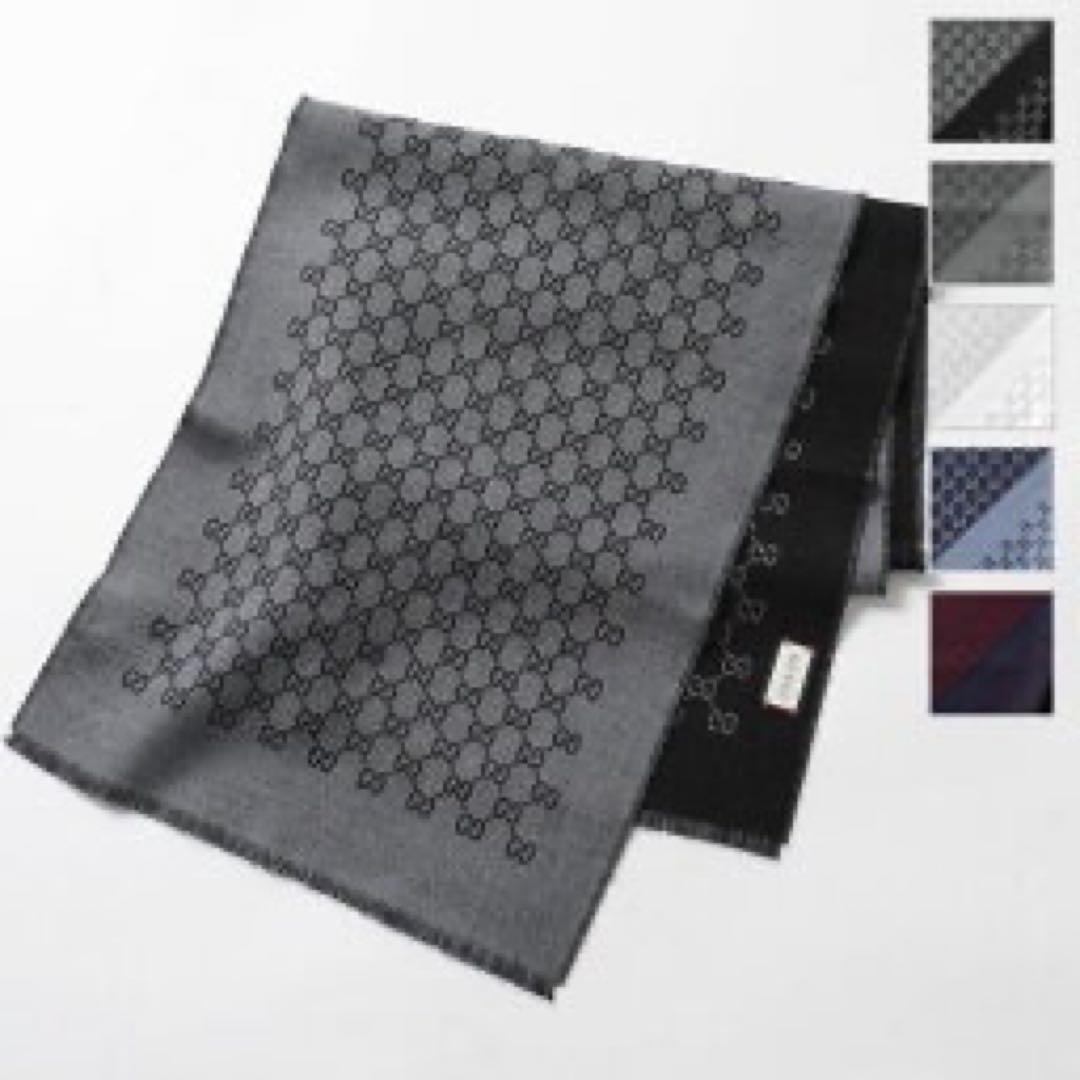 新品正規✨GUCCIマフラー✨グッチマフラー❗️箱紙袋セット　グッチ　メンズ