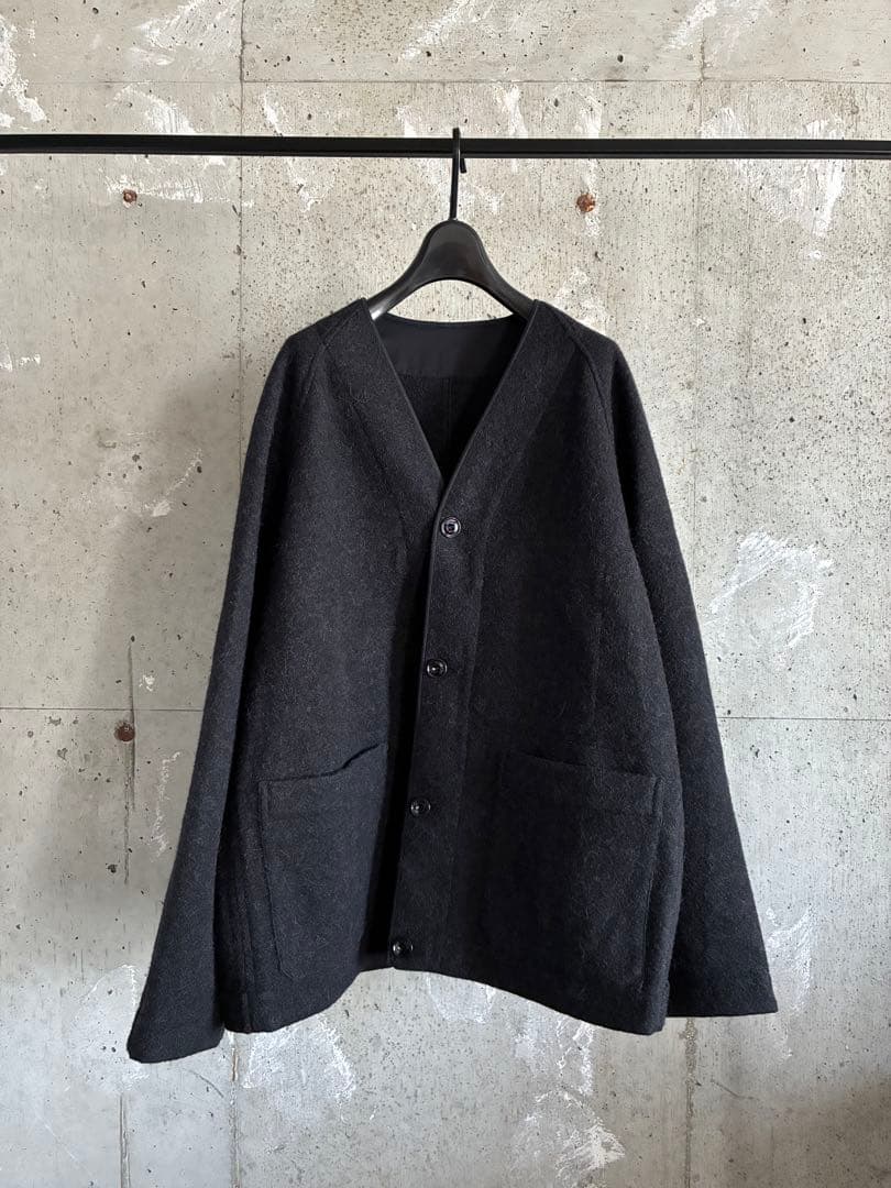 新品　Lemaire ルメール アルパカ　ノーカラージャケット カーディガン