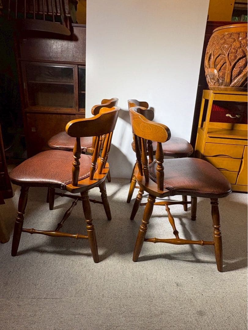 飛騨家具 WINDS 太平 ダイニングチェア 4脚セット │ ウィンザーチェア