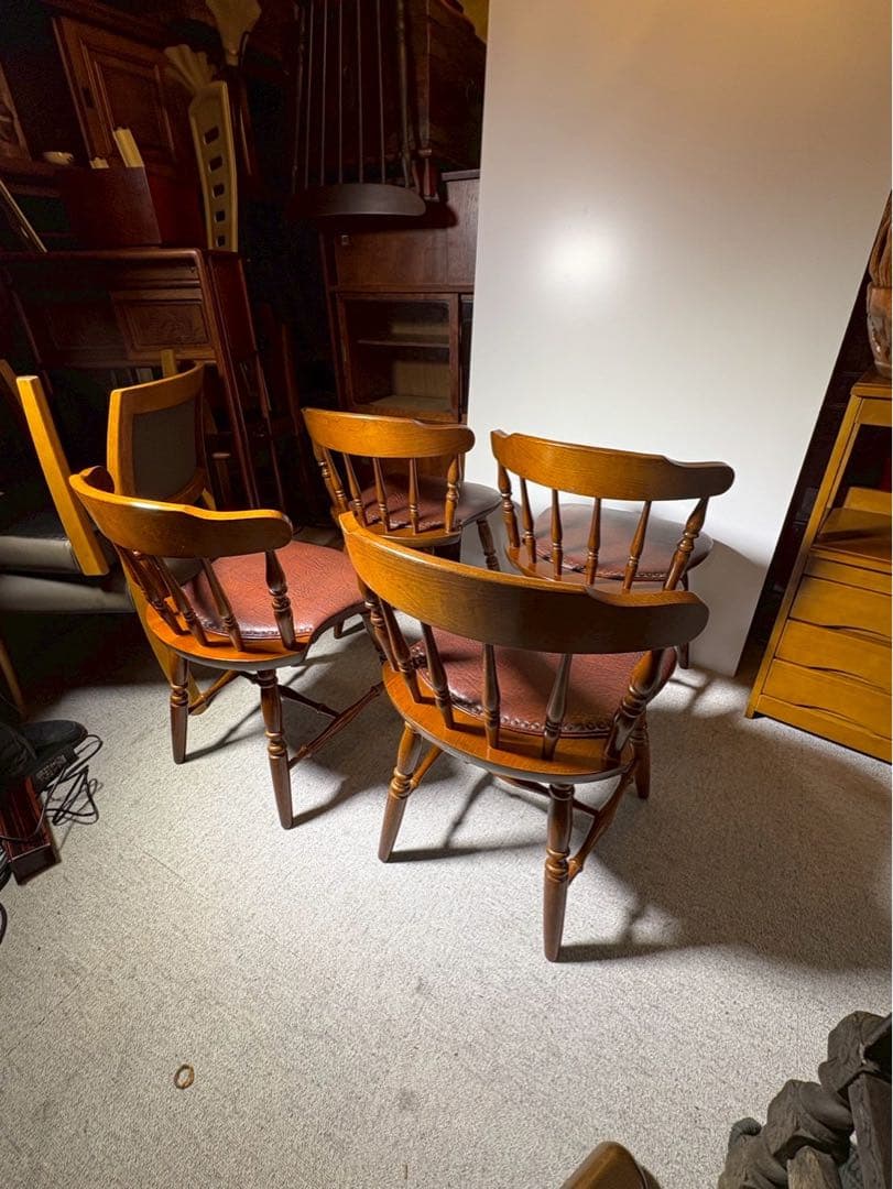 飛騨家具 WINDS 太平 ダイニングチェア 4脚セット │ ウィンザーチェア