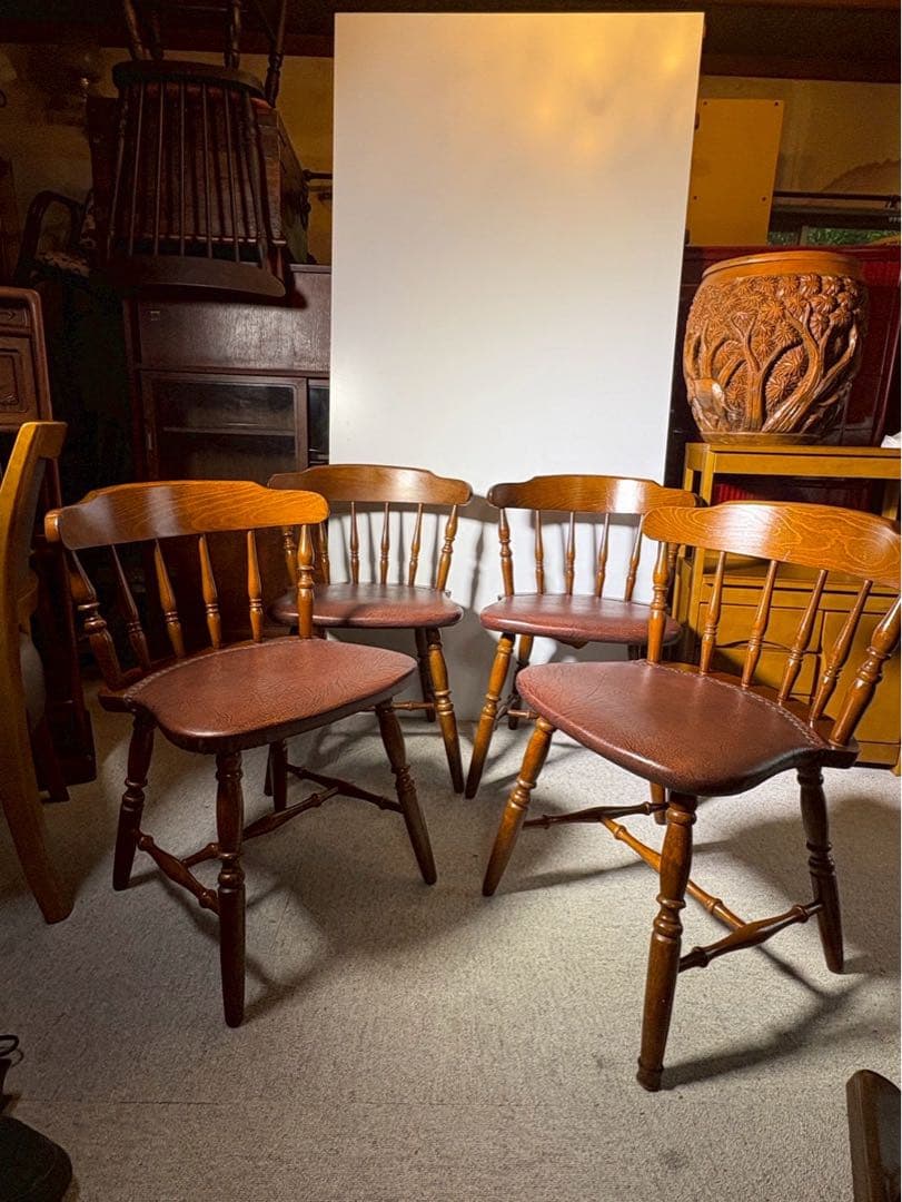 飛騨家具 WINDS 太平 ダイニングチェア 4脚セット │ ウィンザーチェア