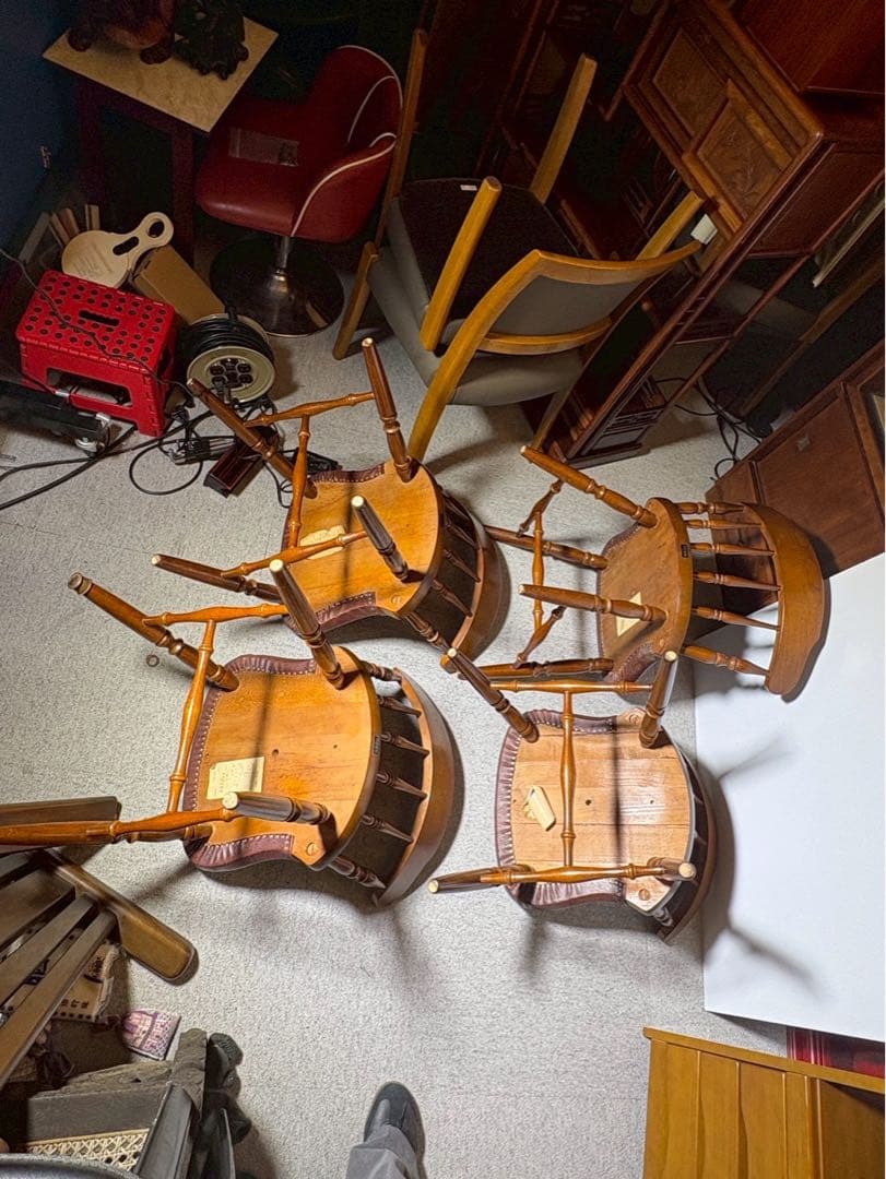 飛騨家具 WINDS 太平 ダイニングチェア 4脚セット │ ウィンザーチェア