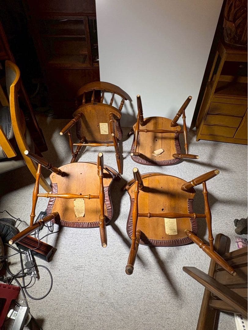 飛騨家具 WINDS 太平 ダイニングチェア 4脚セット │ ウィンザーチェア