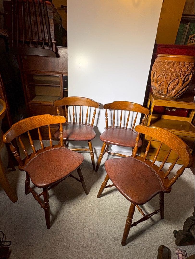 飛騨家具 WINDS 太平 ダイニングチェア 4脚セット │ ウィンザーチェア