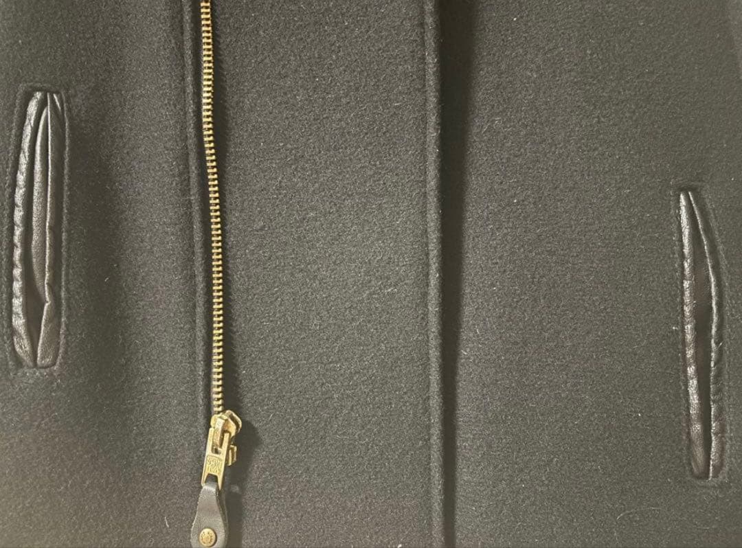 【値下げしました】Schott 黒　ウール　ピーコート