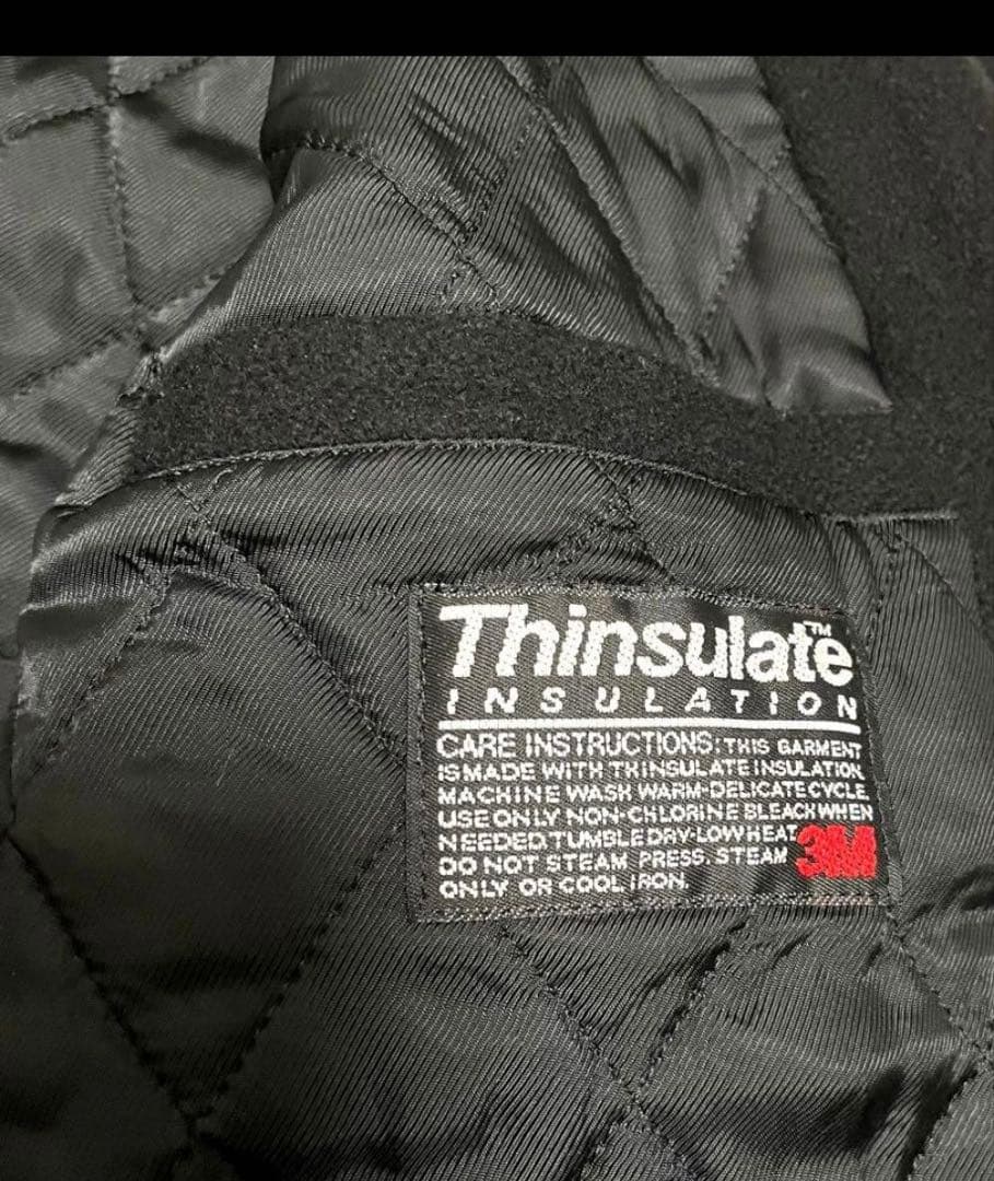 Magine スタジャン　レザージャケット　牛革　ウール　クルミボタン