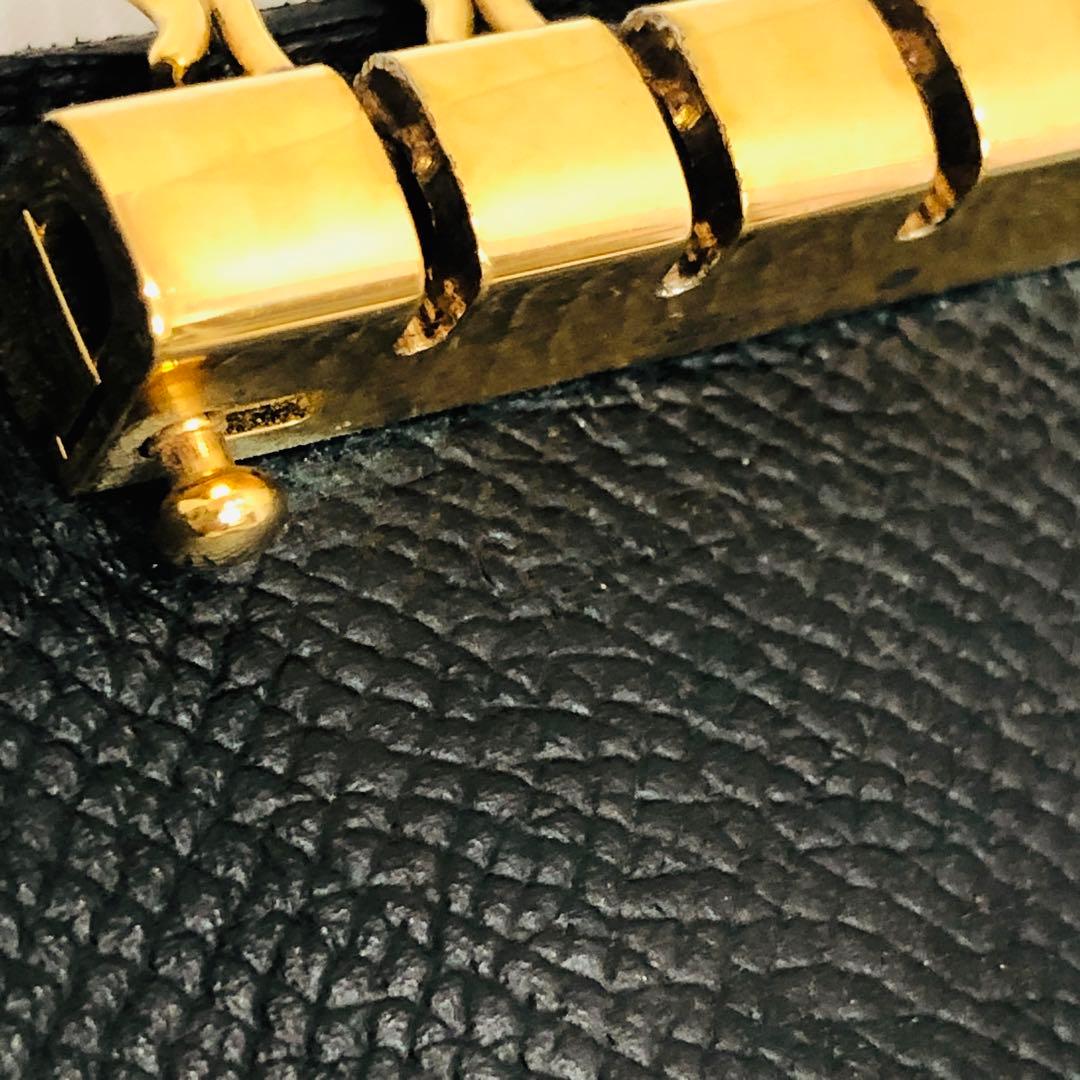 美品 HERMES エルメス べアン 4連 キーケース 黒 ゴールド金具