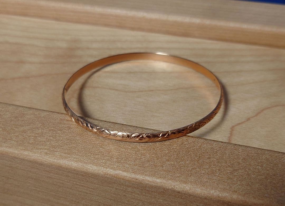 ★うさぎのななちゃんさま専用★ハワイアン★K10　PG★ピンクゴールド　バングル