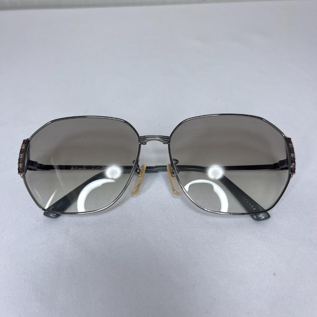 バレンシアガ　オクタゴン型金属フレームサングラス　メンズ　メタルフレーム