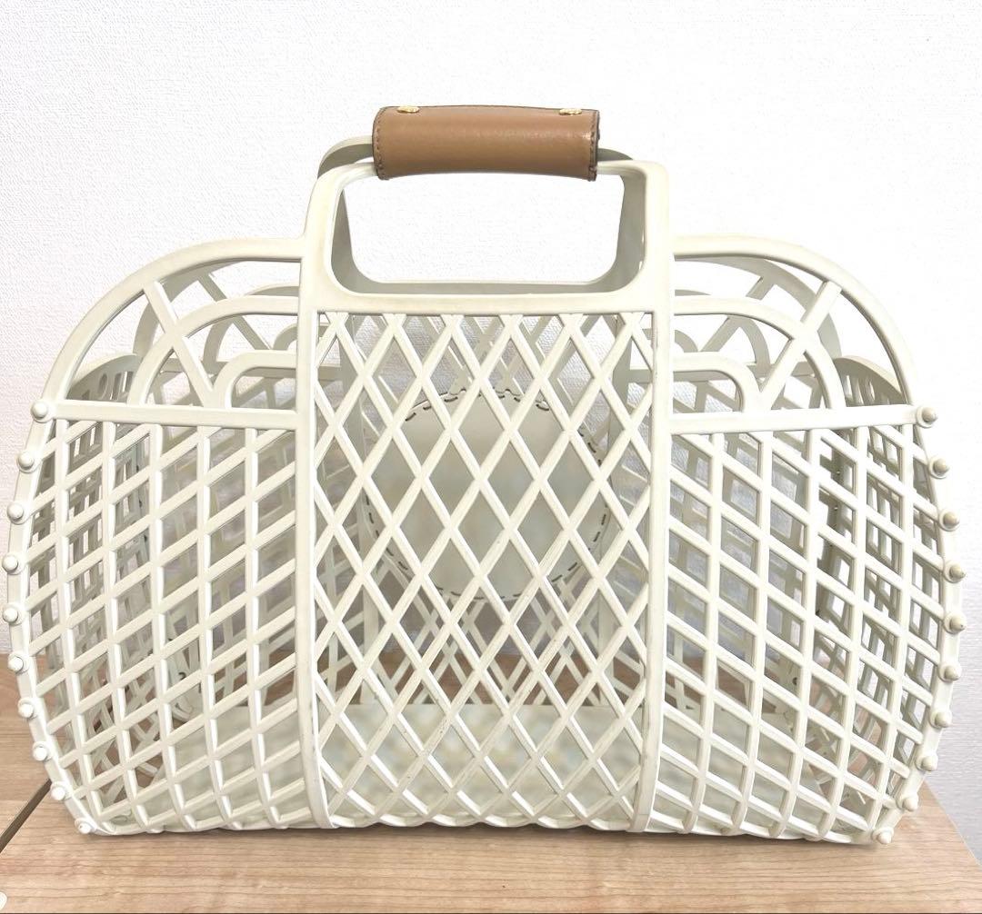 【FENDI 】正規品　ホワイト メッシュデザインバッグ